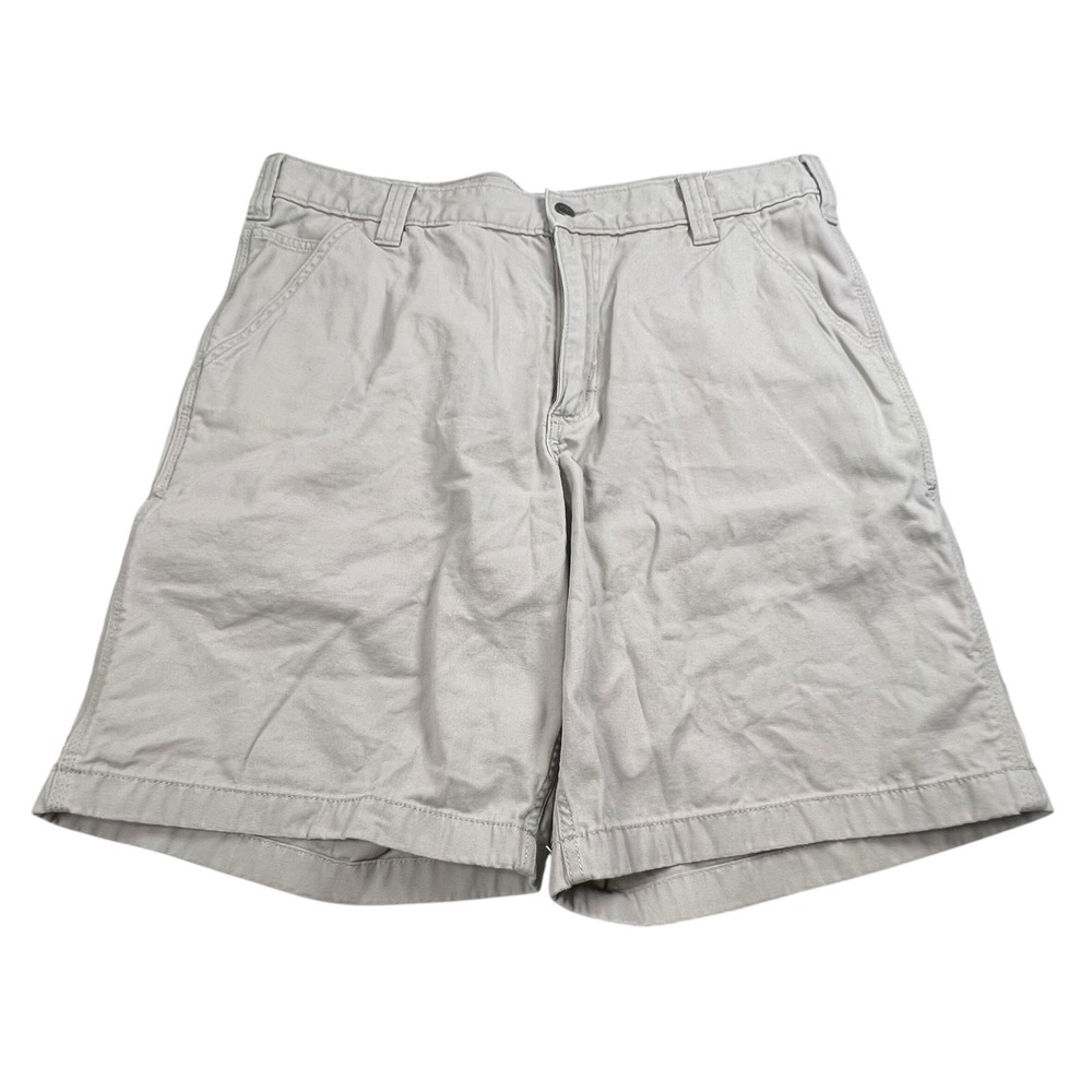 Carhartt Mens 36 Tan Rugged‎ Flex Relaxed Fit Canvas Work Short 9" Inseam Cargo